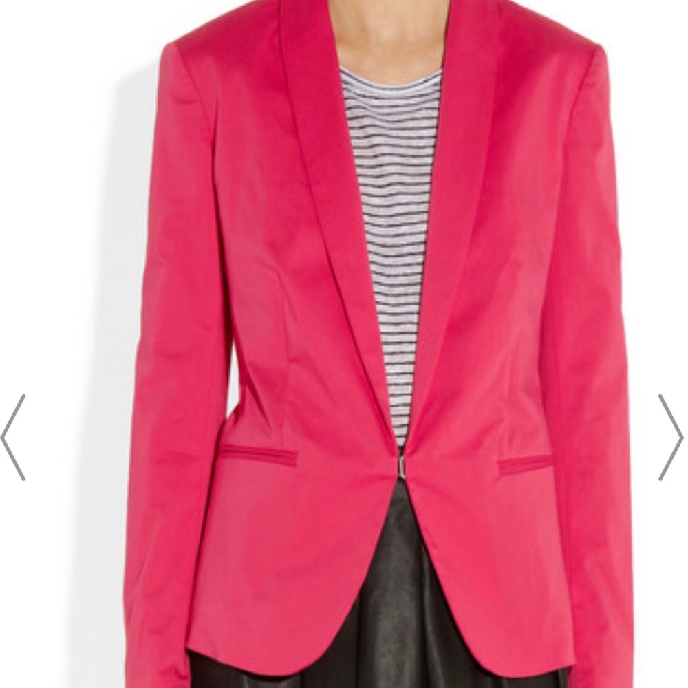 rag & bone silver tuxedo sateen jacket